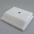 3 X 3-1/2 INCH WHITE PLASTIC MARBLEIZED BASE