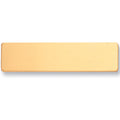 3 X 3/4 INCH CLUTCH BACK FINDING SATIN BRASS NAME BADGE