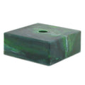 3 X 3 X 1-1/4 INCH MARBLEIZED GREEN BASE