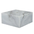 3 X 3 X 1-1/4 INCH MARBLEIZED WHITE BASE