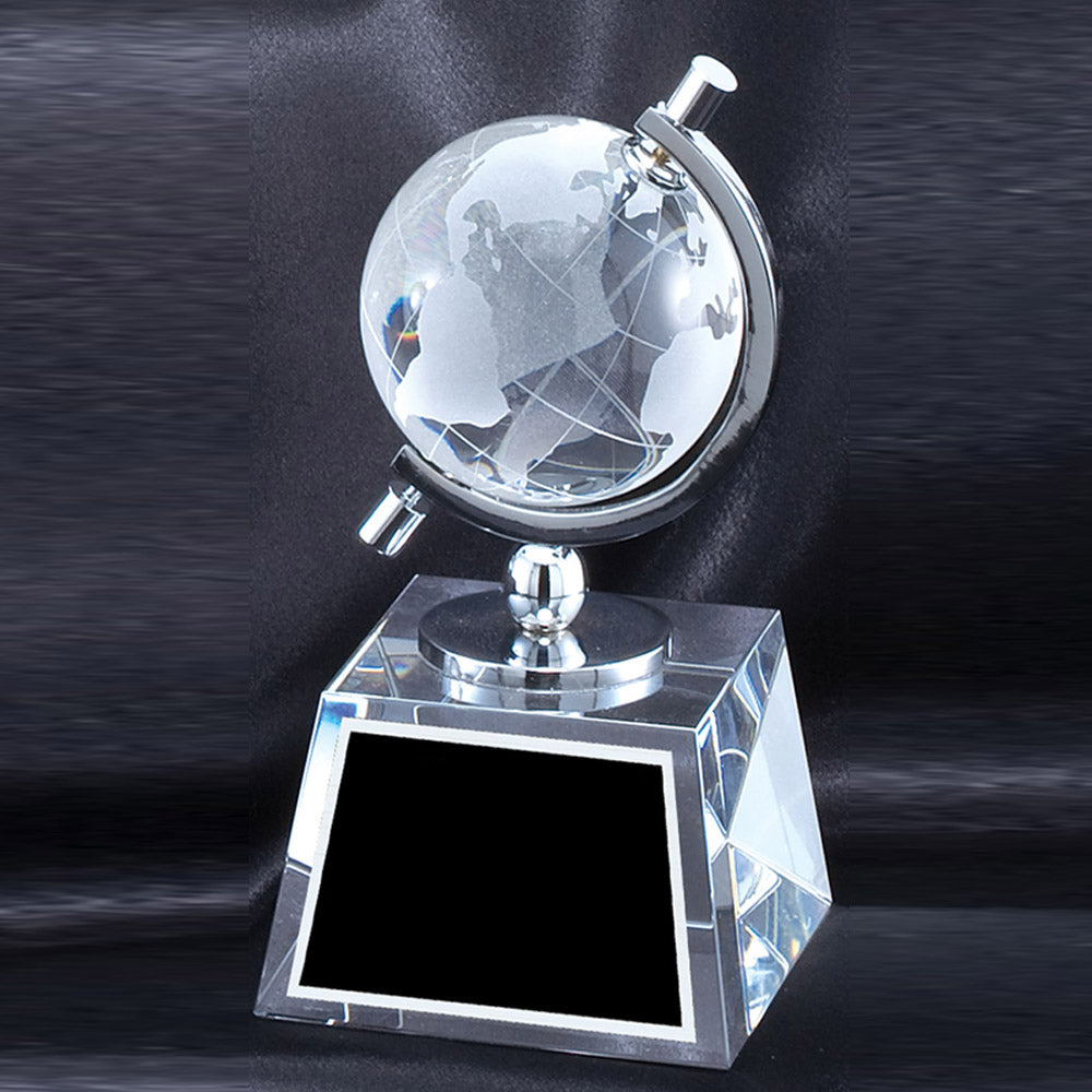 3 x 6 OPTICAL CRYSTAL SPINNING GLOBE TOWER