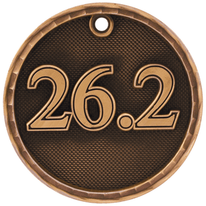 Antique Bronze 2" 3D Marathon Medal