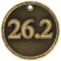 Antique Gold 2" 3D Marathon Medal