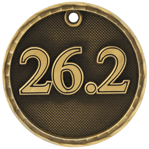 Antique Gold 2" 3D Marathon Medal
