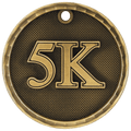 Antique Gold 2" 3D 5K Medal