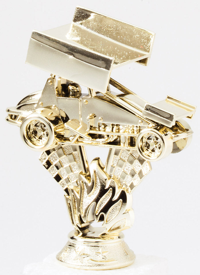 4-1/2 INCH GOLD PLASTIC SPRINT CAR