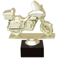 4-1/2 INCH TOURING GOLD FIGURE ON BLACK MARBLE BASE