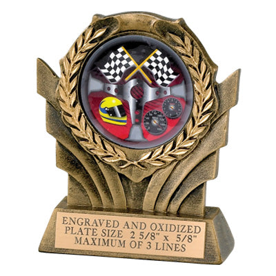 4 1/4 INCH RESIN WREATH TROPHY, TAKES 2 INCH INSERT