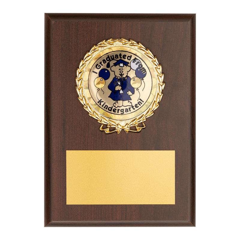 4-1/4 x 6 INCH I GRADUATED FROM KINDERGARTEN PLAQUE