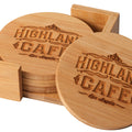 4 INCH DIAMETER GENUINE BAMBOO ROUND COASTERS