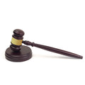 10 1/2 INCH ROSEWOOD FINISH GAVEL AND BLOCK SET