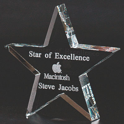 4 INCH OPTICAL CUT CRYSTAL STAR