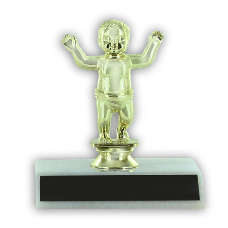 4 INCH STANDING BABY ON WHITE PLASTIC BASE