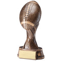 5-1/2 INCH ANTIQUE BRONZE RESIN FOOTBALL TROPHY