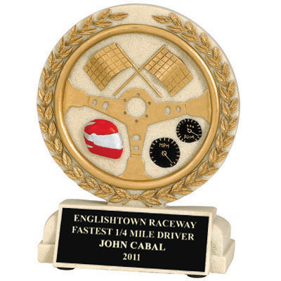 5-1/2 INCH AUTO RACING RESIN TROPHY