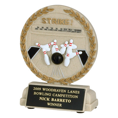 5-1/2 INCH BOWLING STONE RESIN TROPHY