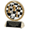 5-1/2 INCH CHESS BOARD CAST STONE TROPHY