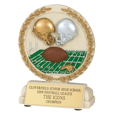 5-1/2 INCH FOOTBALL STONE RESIN TROPHY