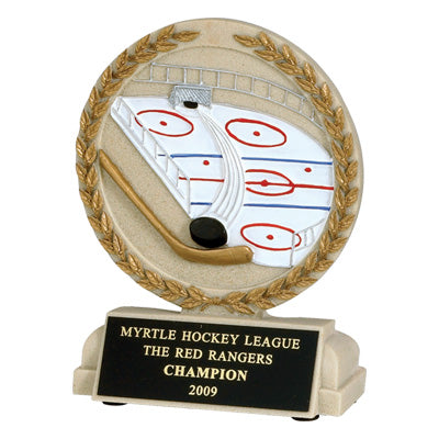 5-1/2 INCH HOCKEY STONE RESIN TROPHY