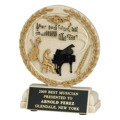 5-1/2 INCH MUSICIAN CAST STONE TROPHY