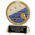 5-1/2 INCH SWIMMING STONE RESIN TROPHY