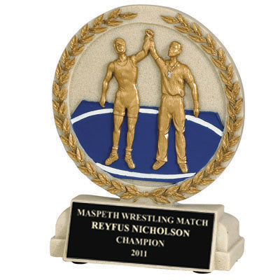 5-1/2 INCH WRESTLING STONE RESIN TROPHY