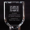 5-1/2 X 4-1/4 INCH OPTICAL CUT CRYSTAL SHIELD