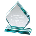 5-1/2 INCH x 6-1/2 INCH PREMIUM JADE GLASS ARROWHEAD AWARD