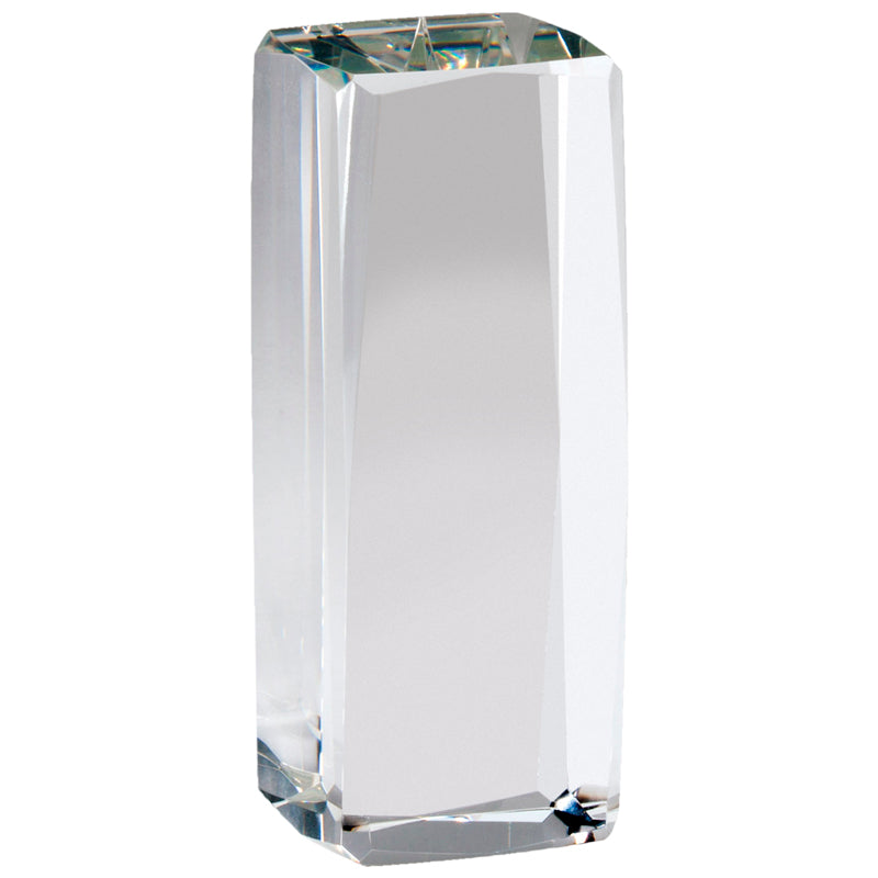 5-1/4 INCH OPTICAL CRYSTAL BLOCK TOWER AWARD