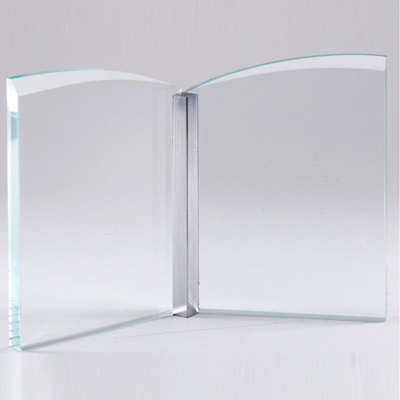 5-1/4 INCH OPTICAL CRYSTAL OPEN BOOK