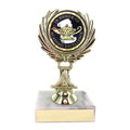 5-1/4 INCH TROPHY RISE WITH 2 INCH MYLAR IN HONOR OF ACADEMIC EXCELLENCE INSERT