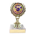 5-1/4 INCH TROPHY RISE WITH 2 INCH MYLAR KINDERGARTEN GRADUATE INSERT