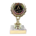 5-1/4 INCH TROPHY RISE WITH 2 INCH MYLAR MATHEMATICS INSERT