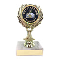 5-1/4 INCH TROPHY RISE WITH 2 INCH MYLAR OUTSTANDING STUDENT INSERT