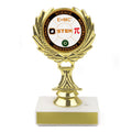 5-1/4 INCH TROPHY RISER WITH 2 INCH MYLAR STEM INSERT