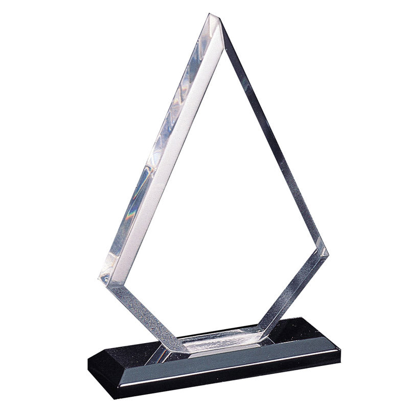 5-1/2 INCH X 7-1/2 INCH x 3/4 INCH ARROW SHAPE CLEAR ACRYLIC AWARD
