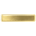 5/8 INCH X 2-1/2 INCH SATIN BRASS NAME BADGE WITH FUSED POSTS AND CLUTCH BACK