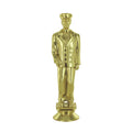 5 INCH GOLD PLASTIC FIREMAN DRESS UNIFORM FIGURE