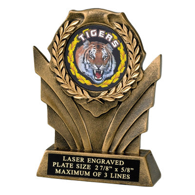 5 INCH RESIN WREATH TROPHY, TAKES 2 INCH INSERT