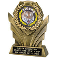 5 INCH  RESIN WREATH TROPHY, 2 INCH  MYLAR - No Plate