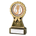 5 INCH  ROSETTE RESIN TROPHY, 2 INCH  MYLAR - No Plate