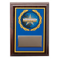 5 X 7 INCH BLUE DIGITAL PHOTO PLAQUE WITH GOLD ALUMINUM ENGRAVING PLATE TAKES MYLAR