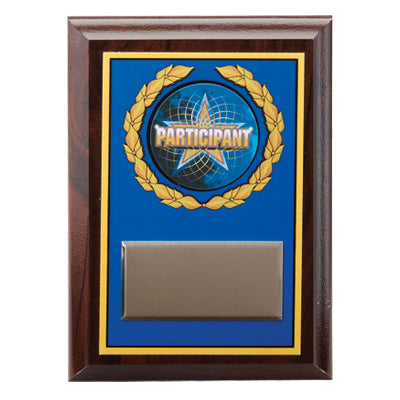 5 X 7 INCH BLUE DIGITAL PHOTO PLAQUE WITH GOLD ALUMINUM ENGRAVING PLATE TAKES MYLAR