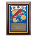 5 X 7 INCH CHEERLEADING DIGITAL PHOTO PLAQUE WITH GOLD ALUMINUM ENGRAVING PLATE