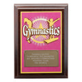 5 X 7 INCH GYMNASTIC DIGITAL PHOTO PLAQUE WITH GOLD ALUMINUM ENGRAVING PLATE