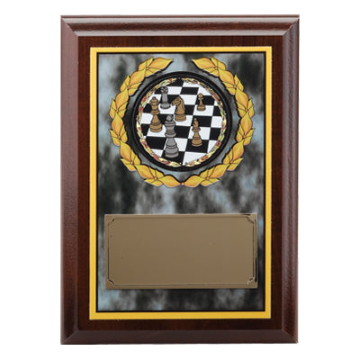 5 X 7 INCH MARBLEIZED DIGITAL PHOTO PLAQUE WITH GOLD ALUMINUM ENGRAVING PLATE TAKES MYLAR