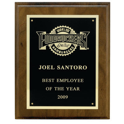 5 X 7 INCH PLAQUE WITH BLACK SCREENED PLATE