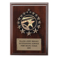5 X 7 INCH PLAQUE WITH GOLD PLATE, STARS WREATH TAKES INSERT