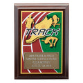 5 X 7 INCH TRACK DIGITAL PHOTO PLAQUE WITH GOLD ALUMINUM ENGRAVING PLATE