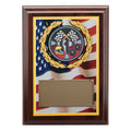 5 X 7 INCH U.S. FLAG DIGITAL PHOTO PLAQUE WITH GOLD ALUMINUM ENGRAVING PLATE TAKES MYLAR